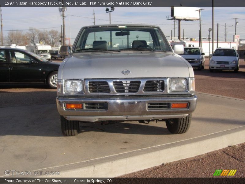 Platinum Gold Metallic / Dark Gray 1997 Nissan Hardbody Truck XE Regular Cab