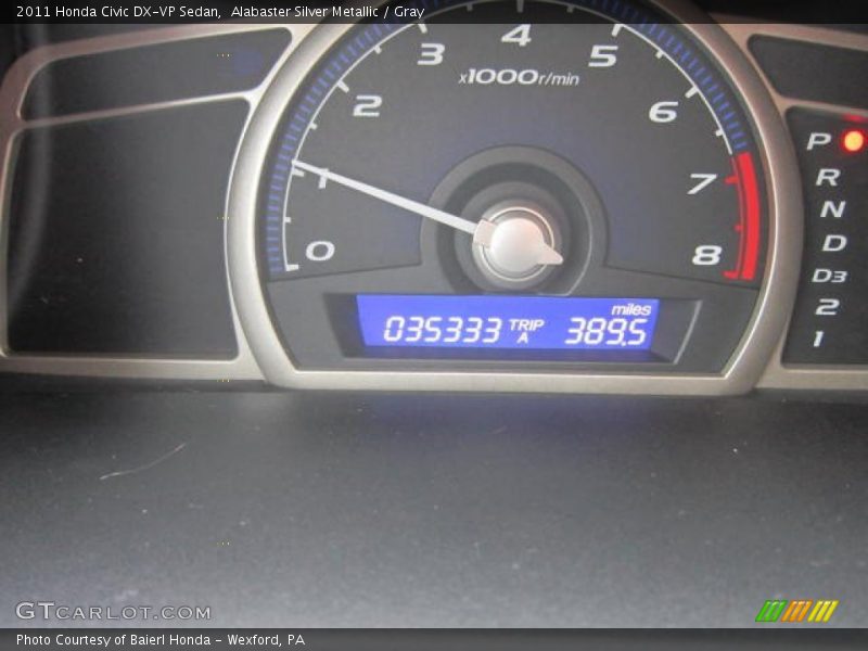 Alabaster Silver Metallic / Gray 2011 Honda Civic DX-VP Sedan