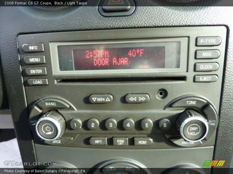 Black / Light Taupe 2008 Pontiac G6 GT Coupe