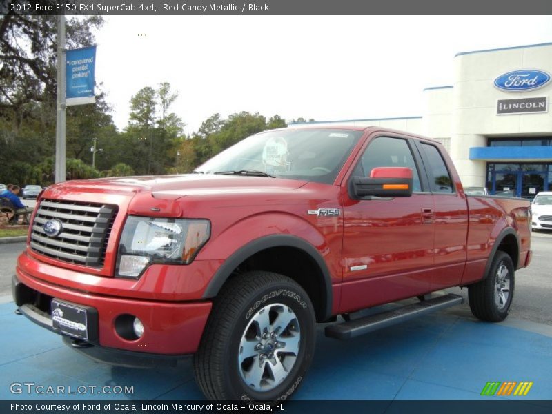 Red Candy Metallic / Black 2012 Ford F150 FX4 SuperCab 4x4