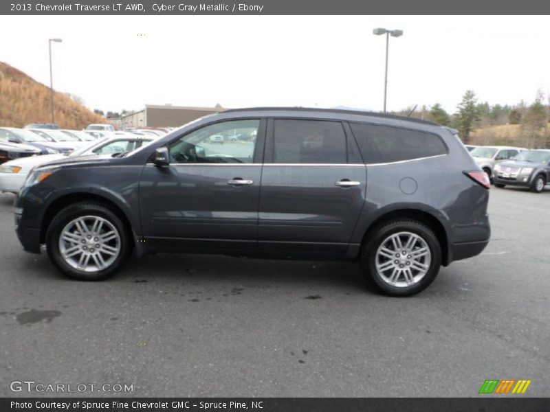 Cyber Gray Metallic / Ebony 2013 Chevrolet Traverse LT AWD