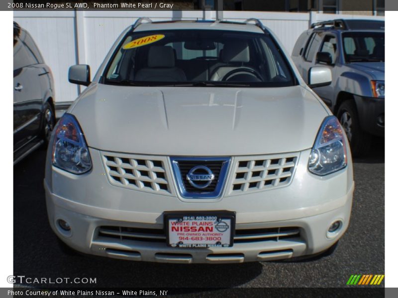 Phantom White Pearl / Gray 2008 Nissan Rogue SL AWD