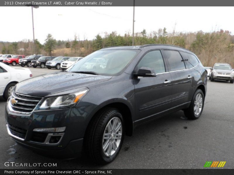 Cyber Gray Metallic / Ebony 2013 Chevrolet Traverse LT AWD