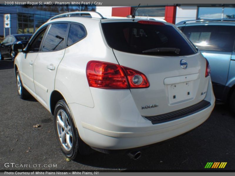 Phantom White Pearl / Gray 2008 Nissan Rogue SL AWD
