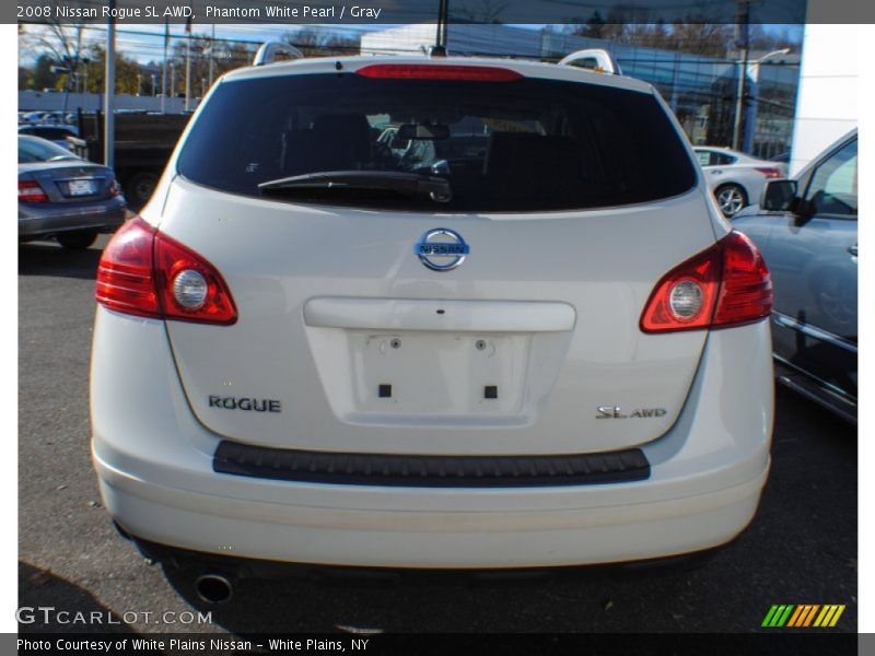 Phantom White Pearl / Gray 2008 Nissan Rogue SL AWD