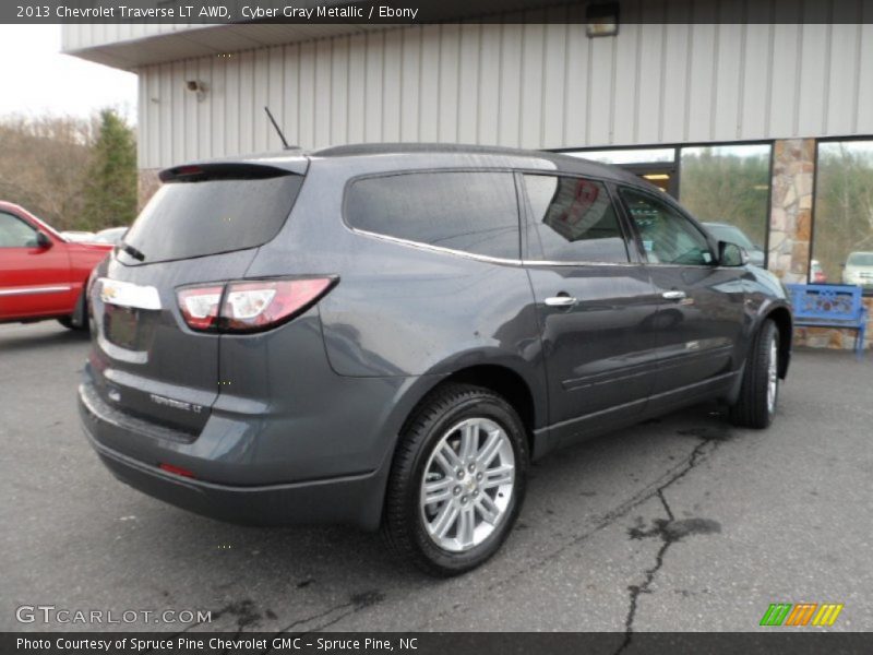 Cyber Gray Metallic / Ebony 2013 Chevrolet Traverse LT AWD