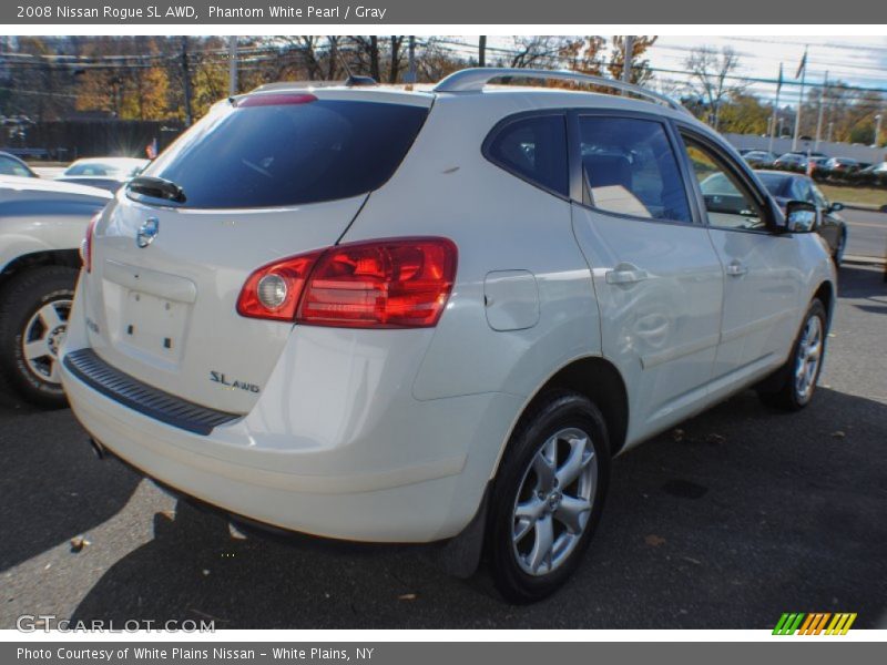 Phantom White Pearl / Gray 2008 Nissan Rogue SL AWD