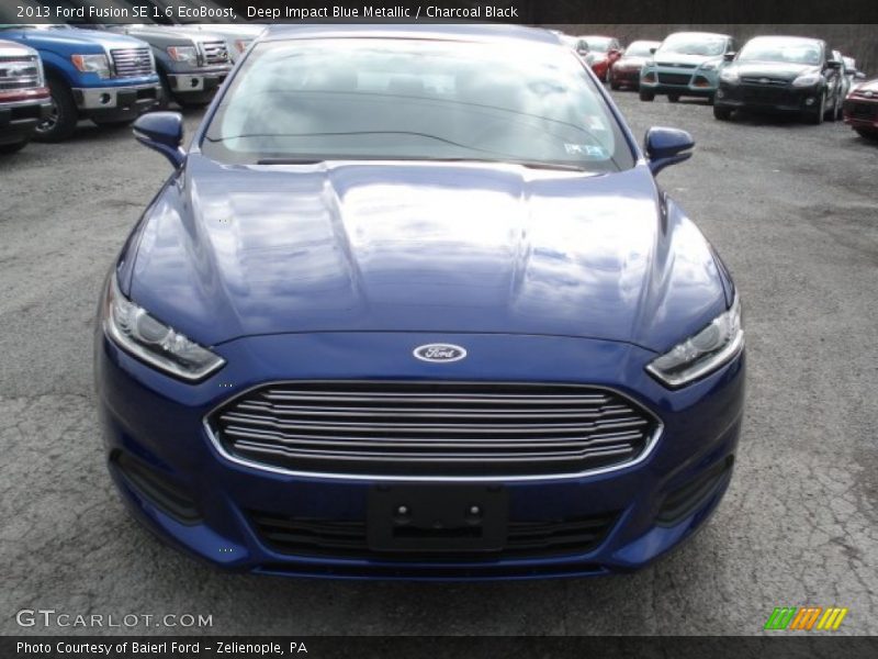 Deep Impact Blue Metallic / Charcoal Black 2013 Ford Fusion SE 1.6 EcoBoost