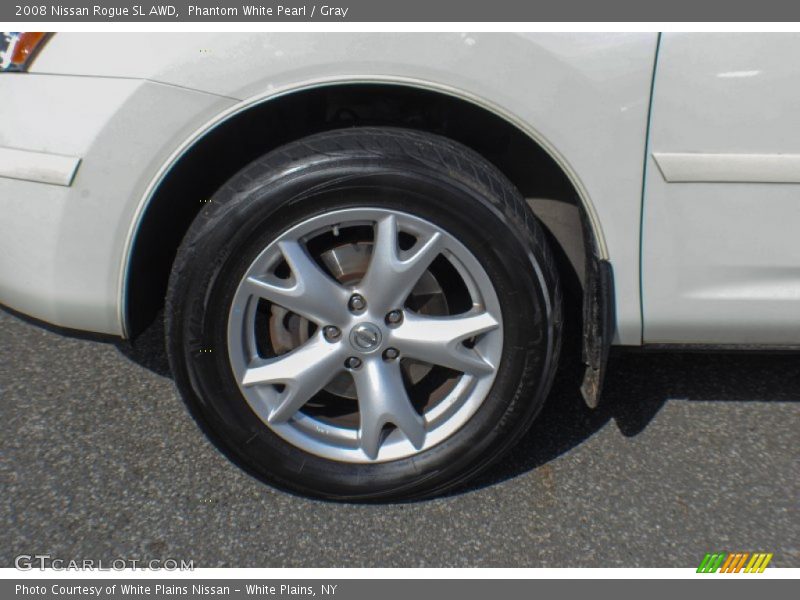 Phantom White Pearl / Gray 2008 Nissan Rogue SL AWD