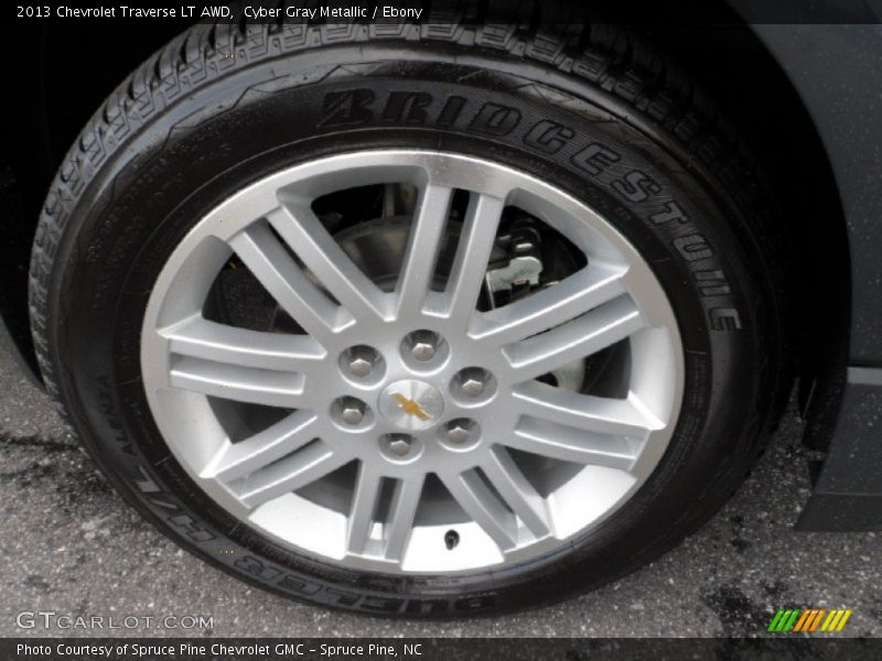 Cyber Gray Metallic / Ebony 2013 Chevrolet Traverse LT AWD
