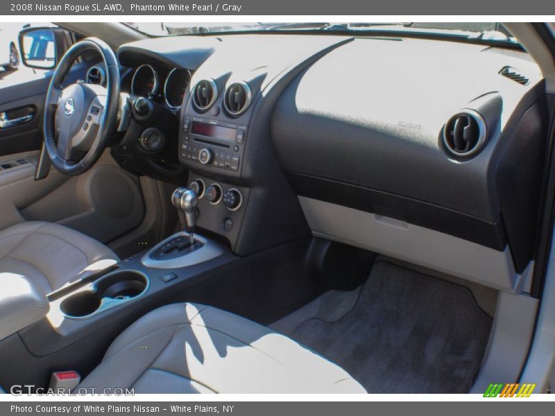 Phantom White Pearl / Gray 2008 Nissan Rogue SL AWD