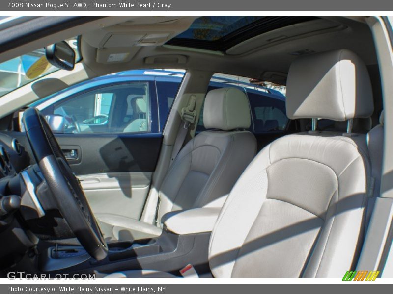 Phantom White Pearl / Gray 2008 Nissan Rogue SL AWD