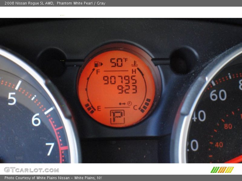 Phantom White Pearl / Gray 2008 Nissan Rogue SL AWD