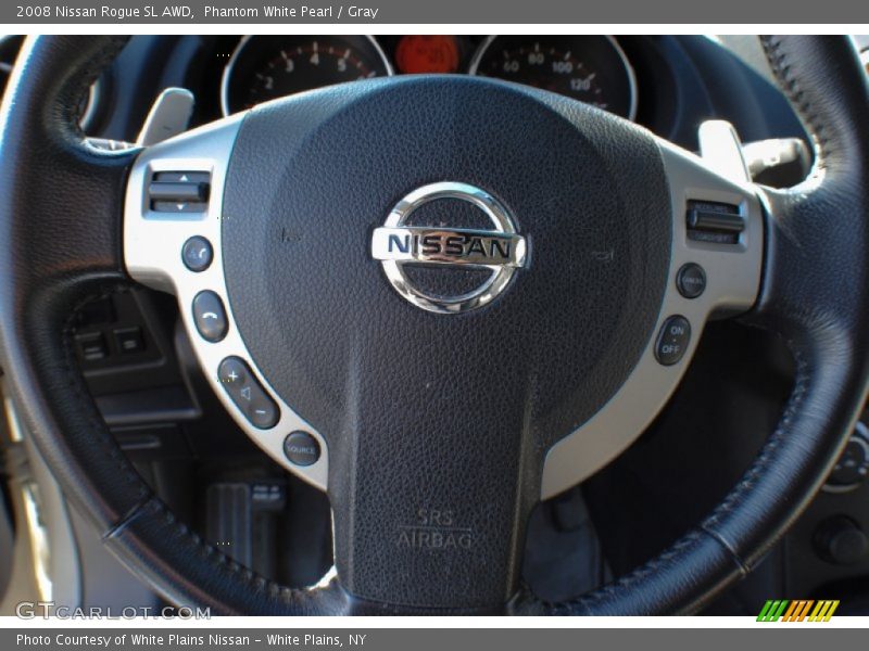 Phantom White Pearl / Gray 2008 Nissan Rogue SL AWD