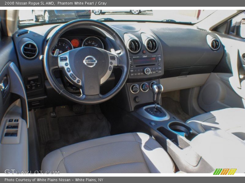 Phantom White Pearl / Gray 2008 Nissan Rogue SL AWD