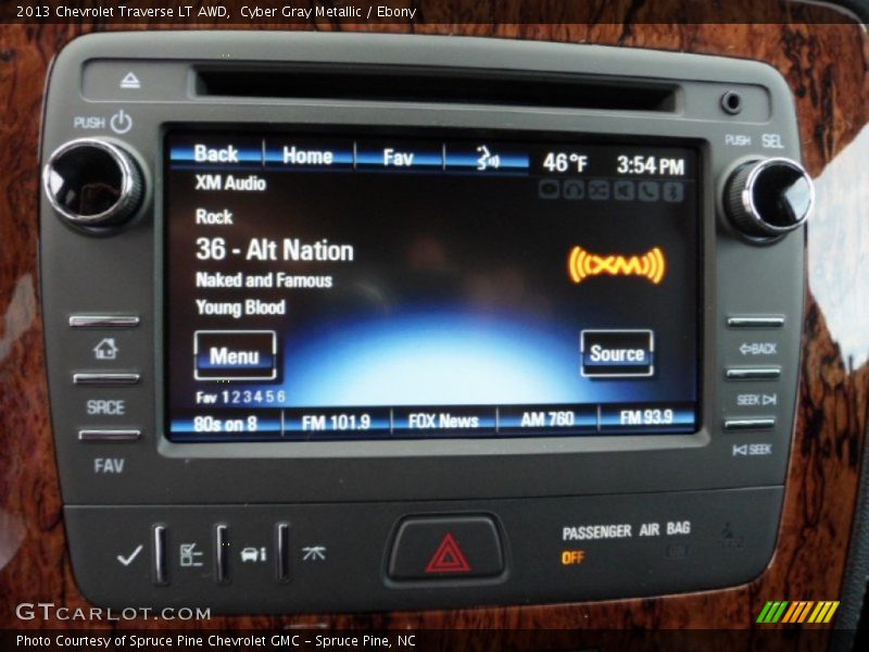Cyber Gray Metallic / Ebony 2013 Chevrolet Traverse LT AWD