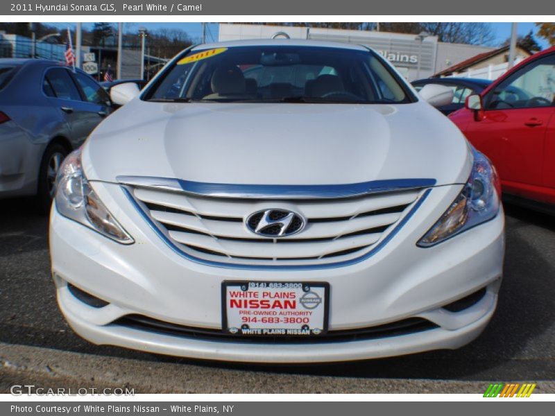 Pearl White / Camel 2011 Hyundai Sonata GLS