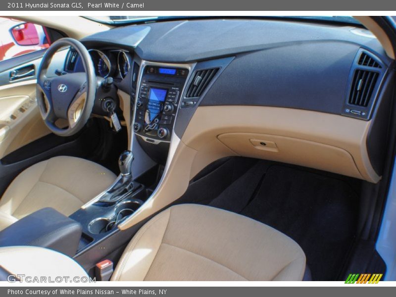 Pearl White / Camel 2011 Hyundai Sonata GLS