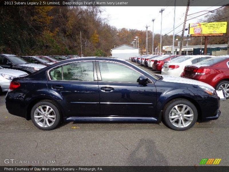 Deep Indigo Pearl / Warm Ivory Leather 2013 Subaru Legacy 2.5i Limited