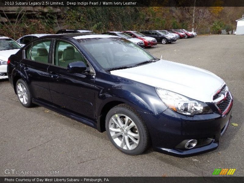 Deep Indigo Pearl / Warm Ivory Leather 2013 Subaru Legacy 2.5i Limited