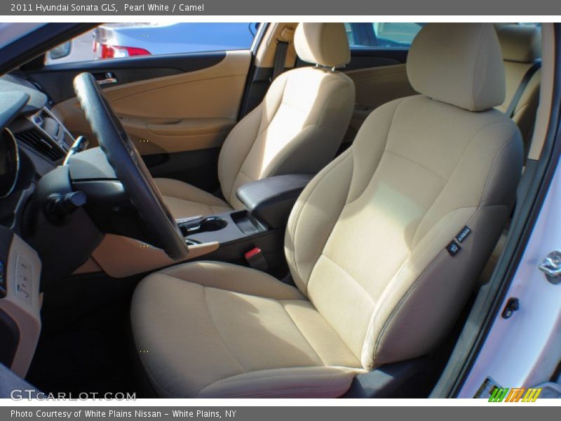 Pearl White / Camel 2011 Hyundai Sonata GLS