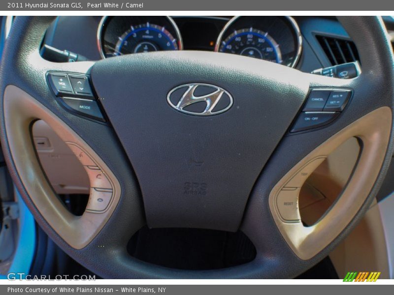 Pearl White / Camel 2011 Hyundai Sonata GLS