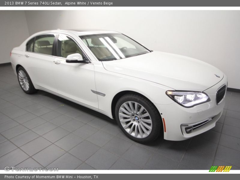 Alpine White / Veneto Beige 2013 BMW 7 Series 740Li Sedan