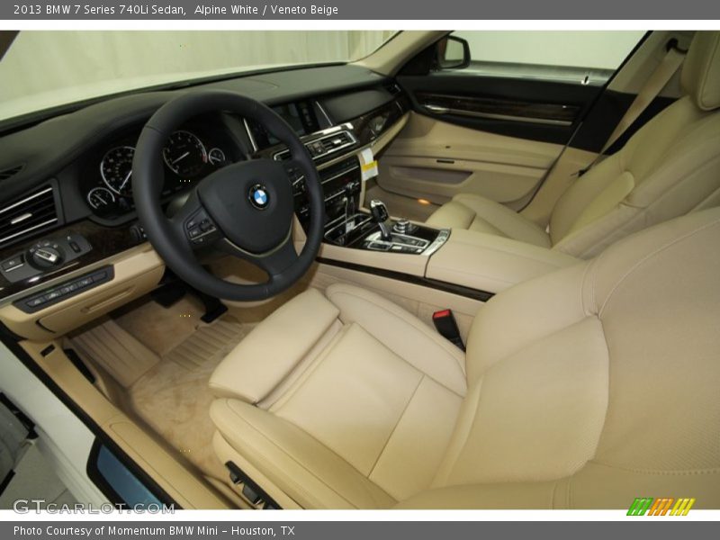 Alpine White / Veneto Beige 2013 BMW 7 Series 740Li Sedan