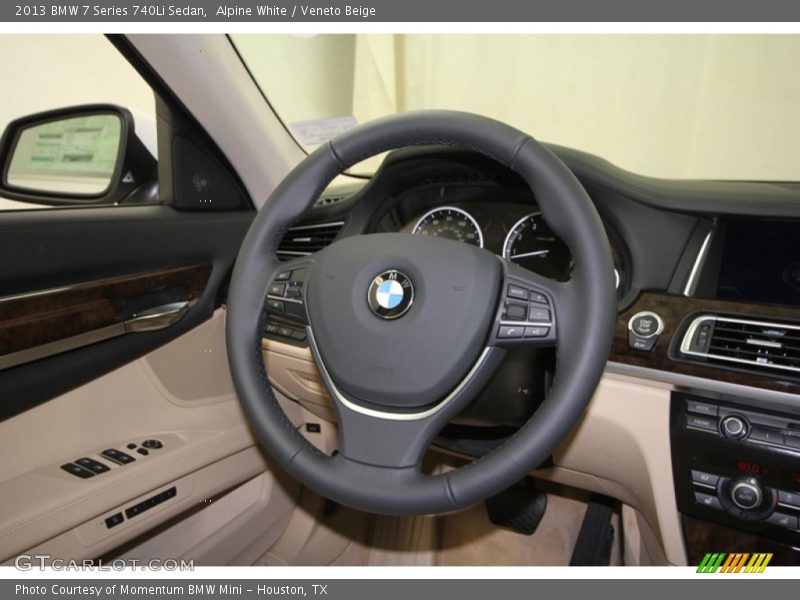 Alpine White / Veneto Beige 2013 BMW 7 Series 740Li Sedan