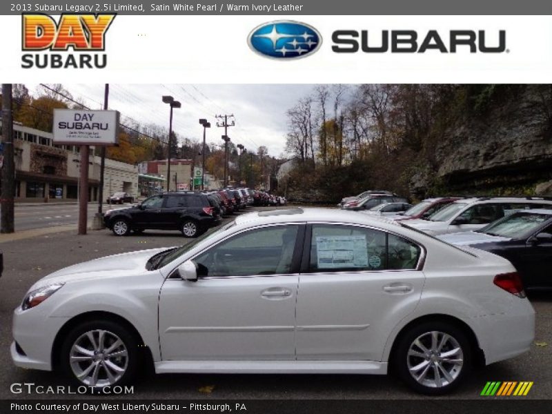 Satin White Pearl / Warm Ivory Leather 2013 Subaru Legacy 2.5i Limited