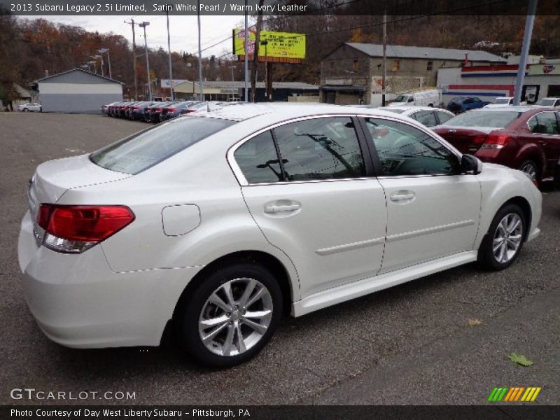 Satin White Pearl / Warm Ivory Leather 2013 Subaru Legacy 2.5i Limited