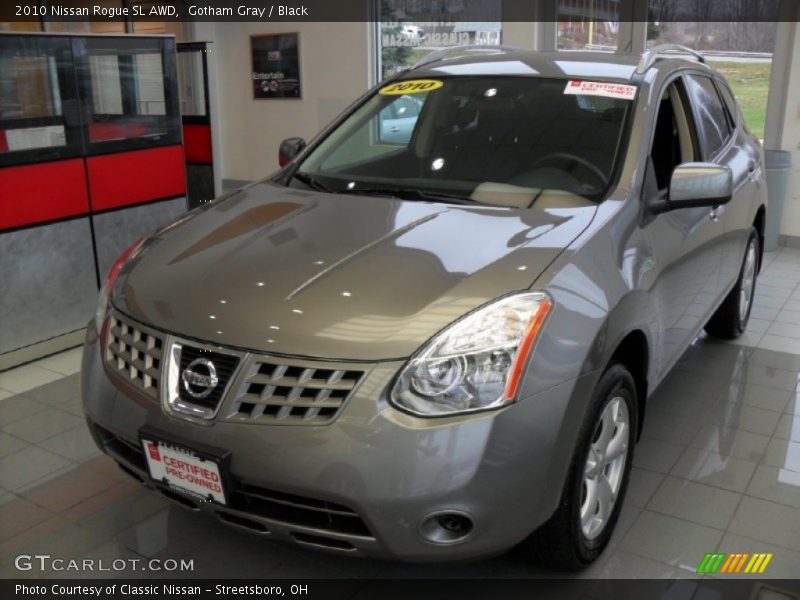Gotham Gray / Black 2010 Nissan Rogue SL AWD