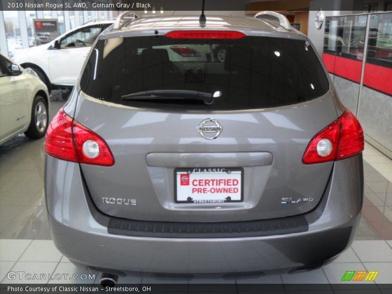 Gotham Gray / Black 2010 Nissan Rogue SL AWD