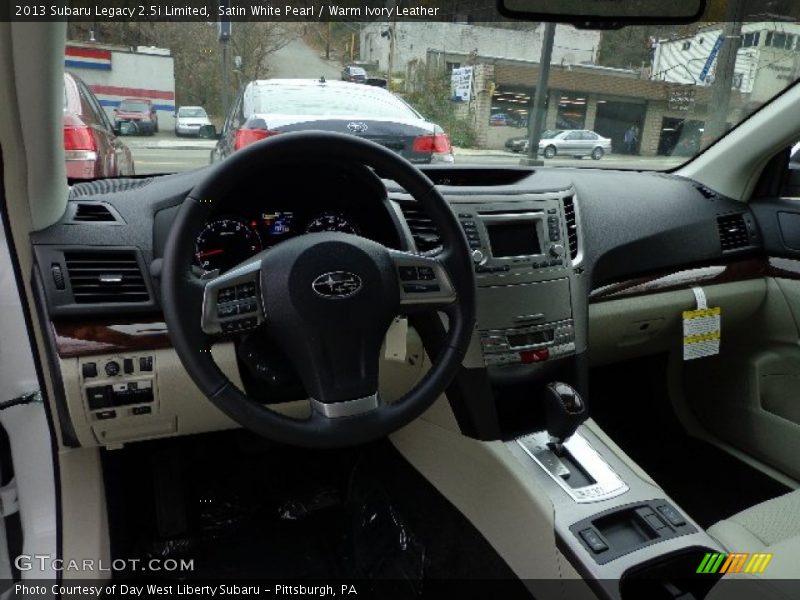 Satin White Pearl / Warm Ivory Leather 2013 Subaru Legacy 2.5i Limited
