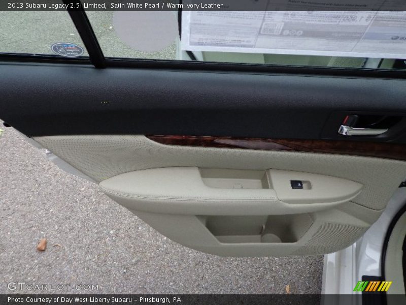 Satin White Pearl / Warm Ivory Leather 2013 Subaru Legacy 2.5i Limited