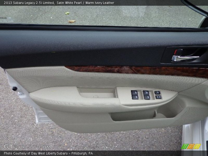 Satin White Pearl / Warm Ivory Leather 2013 Subaru Legacy 2.5i Limited