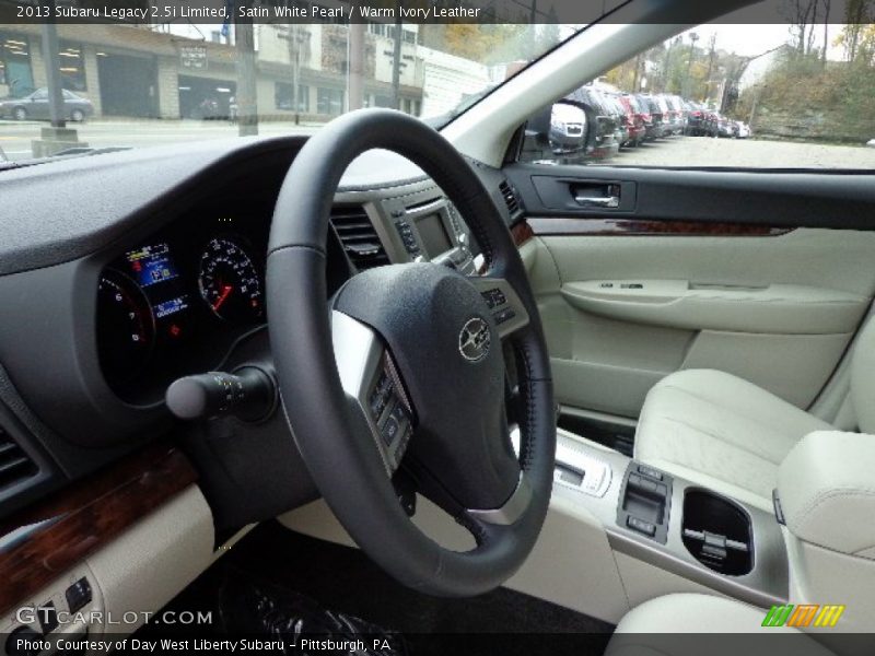 Satin White Pearl / Warm Ivory Leather 2013 Subaru Legacy 2.5i Limited