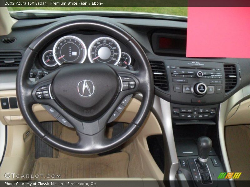 Premium White Pearl / Ebony 2009 Acura TSX Sedan