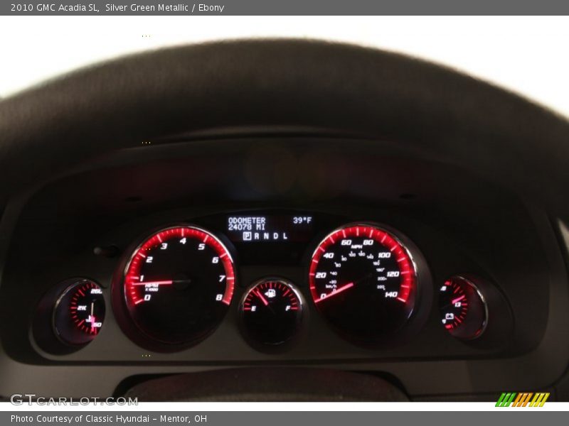 Silver Green Metallic / Ebony 2010 GMC Acadia SL