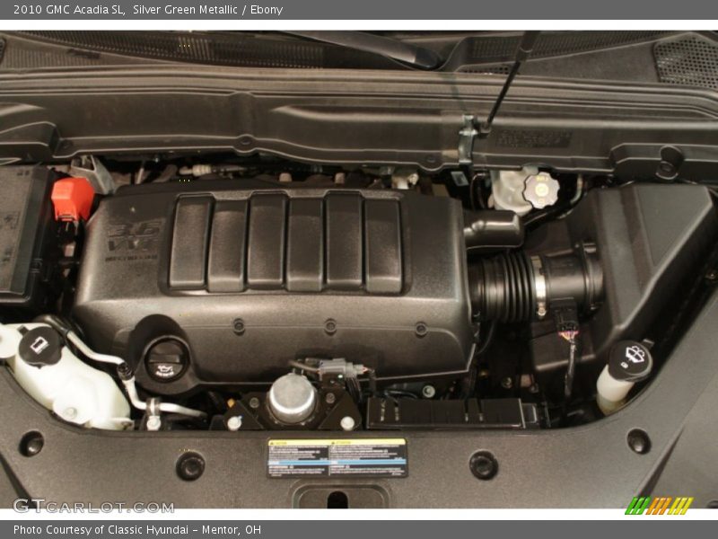 Silver Green Metallic / Ebony 2010 GMC Acadia SL