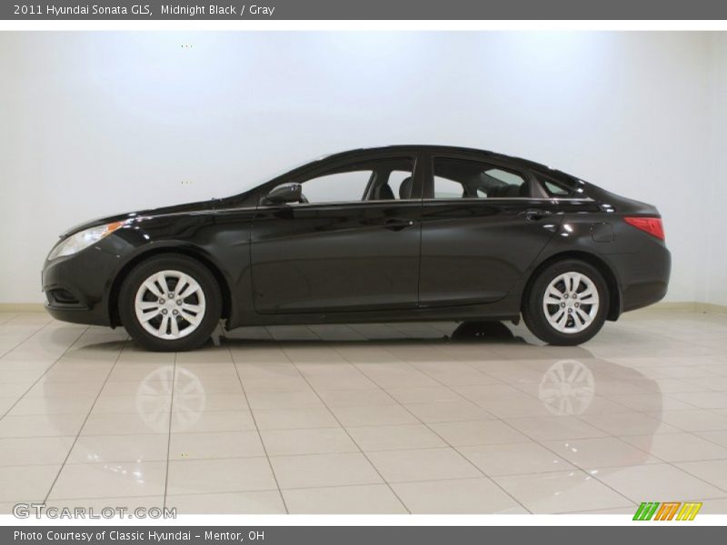 Midnight Black / Gray 2011 Hyundai Sonata GLS