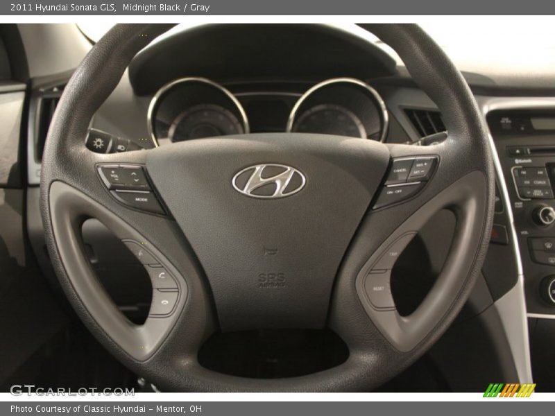 Midnight Black / Gray 2011 Hyundai Sonata GLS