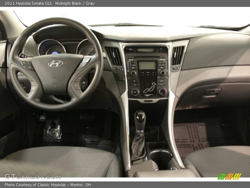 Midnight Black / Gray 2011 Hyundai Sonata GLS
