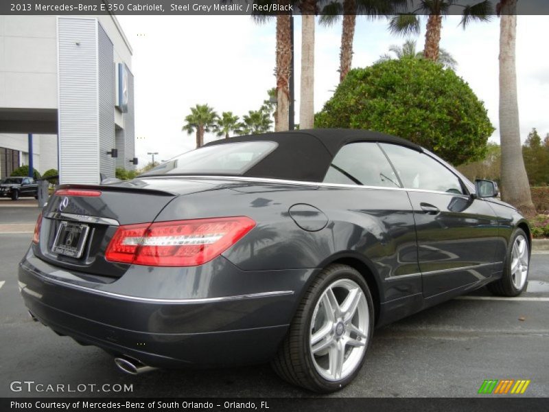 Steel Grey Metallic / Red/Black 2013 Mercedes-Benz E 350 Cabriolet