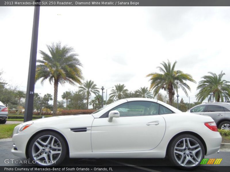 Diamond White Metallic / Sahara Beige 2013 Mercedes-Benz SLK 250 Roadster