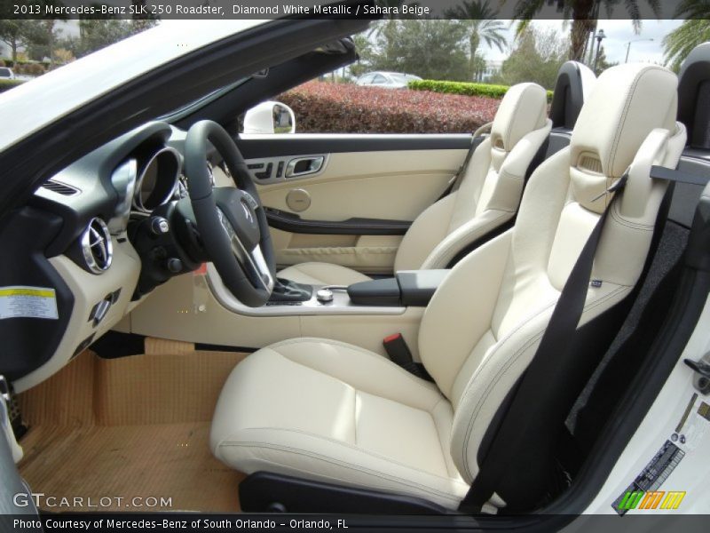 Diamond White Metallic / Sahara Beige 2013 Mercedes-Benz SLK 250 Roadster
