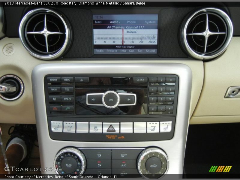 Diamond White Metallic / Sahara Beige 2013 Mercedes-Benz SLK 250 Roadster