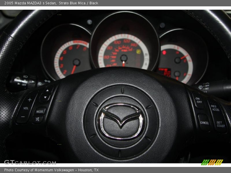 Strato Blue Mica / Black 2005 Mazda MAZDA3 s Sedan