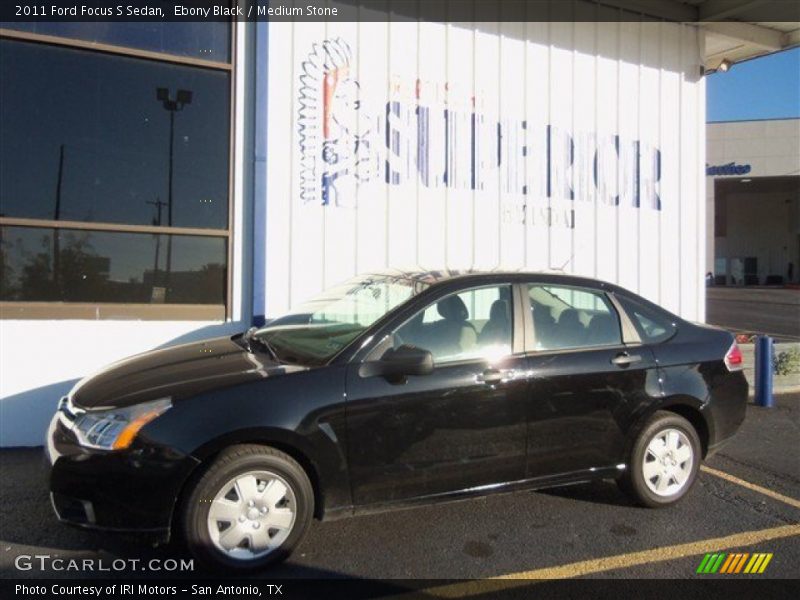 Ebony Black / Medium Stone 2011 Ford Focus S Sedan