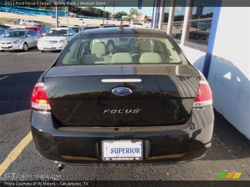Ebony Black / Medium Stone 2011 Ford Focus S Sedan